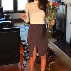 Wilfred Free Ribbed Midi w/ Front Slit